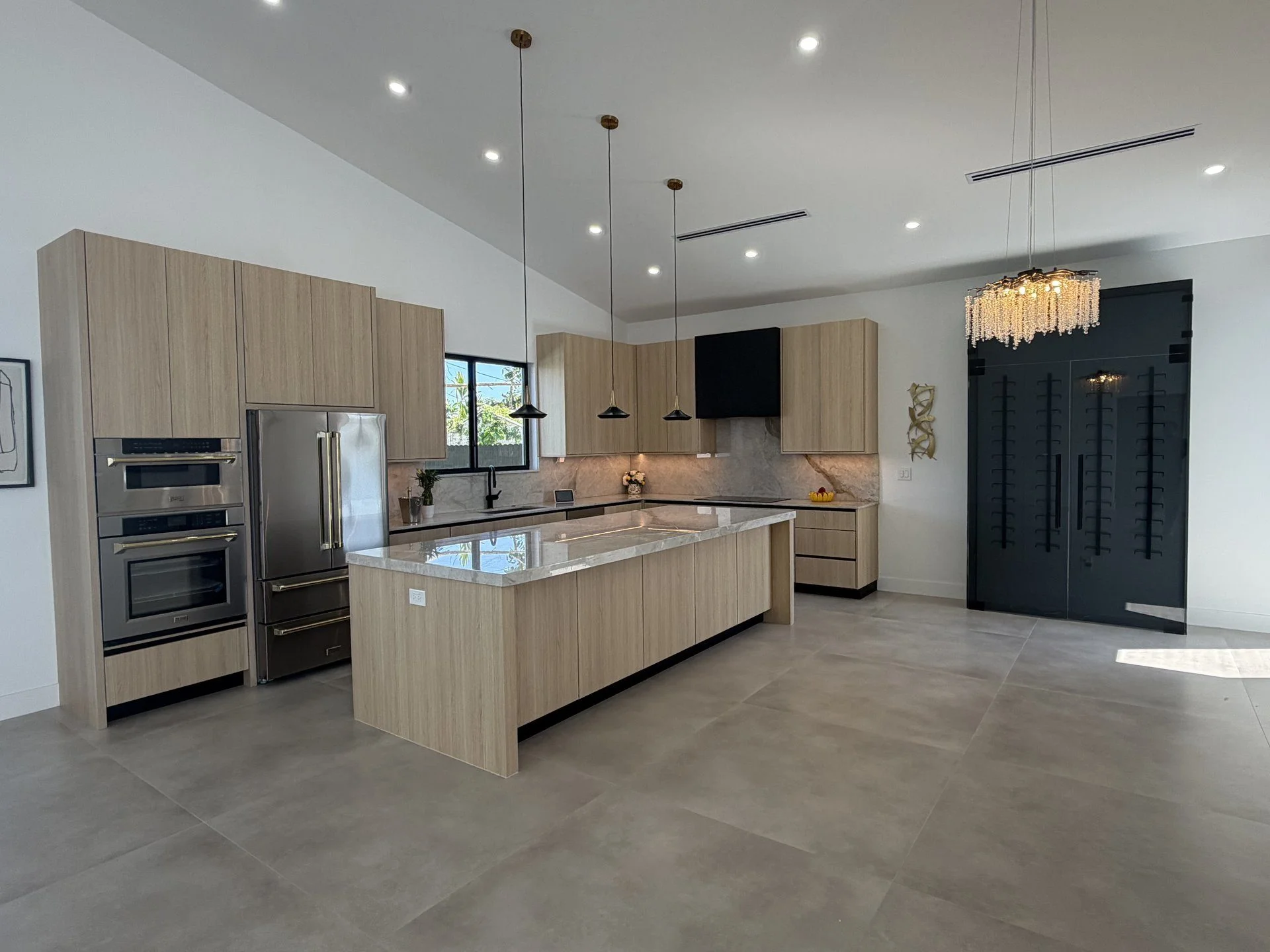 Remodeled kitchen in Miami with modern finishes